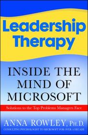 Cover of: Leadership Therapy: Inside the Mind of Microsoft