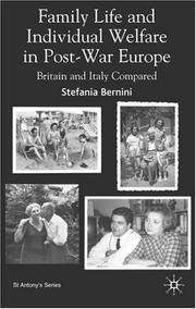 Family life and individual welfare in post-war Europe by Stefania Bernini