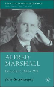 Cover of: Alfred Marshall by Peter Groenewegen