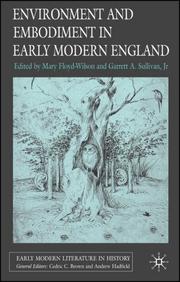 Cover of: Environment and Embodiment in Early Modern England (Early Modern Literature in History) by 