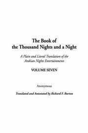 Cover of: The Book of the Thousand Nights and a Night by Richard Francis Burton