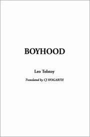 Cover of: Boyhood by Лев Толстой, C. J. Hogarth