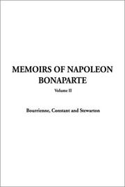 Cover of: Memoirs of Napoleon Bonaparte Vol. 2 by Louis Antoine Fauvelet de Bourrienne
