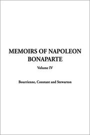 Cover of: Memoirs of Napoleon Bonaparte by Louis Antoine Fauvelet de Bourrienne