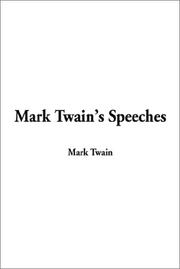 Cover of: Mark Twain's Speeches by Mark Twain