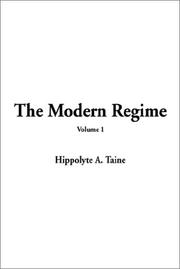 Cover of: The Modern Regime by Hippolyte Taine