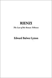 Cover of: Rienzi | Edward Bulwer Lytton
