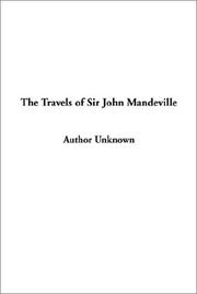 Cover of: The Travels of Sir John Mandeville
