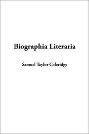 Cover of: Biographia Literaria by Samuel Taylor Coleridge