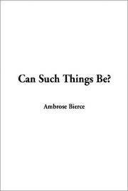Cover of: Can Such Things Be by 