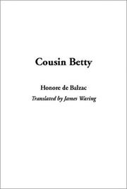 Cover of: Cousin Betty by Honoré de Balzac, Honoré de Balzac