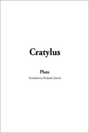 Cover of: Cratylus by Πλάτων