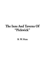Cover of: Inns and Taverns of "Pickwick," the