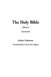 Cover of: The Holy Bible Continued by 