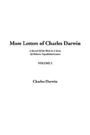 Cover of: More Letters of Charles Darwin by Charles Darwin