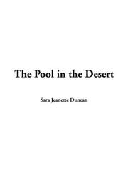 Cover of: The Pool in the Desert