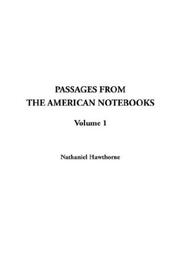 Cover of: Passages from the American Notebooks by Nathaniel Hawthorne