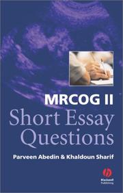 Cover of: MRCOG Short Essay Questions