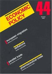 Cover of: Economic Policy, Number 44 (Economic Policy)