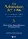 Cover of: The Arbitration Act 1996