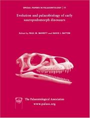 Cover of: Special Papers in Palaeontology, Evolution and Palaeobiology of Early Sauropodomorph Dinosaurs (Special Papers in Palaeontology)