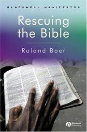 Cover of: Rescuing the Bible (Blackwell Manifestos) by Roland Boer