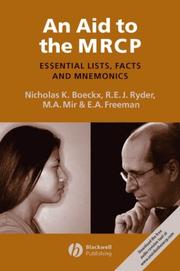 Cover of: An Aid to the MRCP: Essential Lists, Facts and Mnemonics