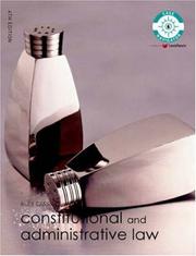 Cover of: Constitutional and Administrative Law (Foundation Studies in Law) by Alex Carroll