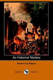 Cover of: An Historical Mystery