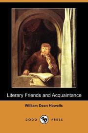 Cover of Literary friends and acquaintance