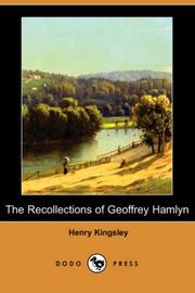 Cover of: The Recollections of Geoffrey Hamlyn (Dodo Press) by Henry Kingsley