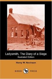 Cover of: Ladysmith, The Diary of a Siege (Illustrated Edition) (Dodo Press) | Henry W. Nevinson