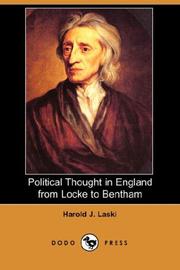 Cover of: Political Thought in England from Locke to Bentham (Dodo Press) by Harold Joseph Laski
