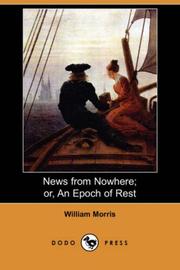 Cover of: News from Nowhere; or, An Epoch of Rest by William Morris