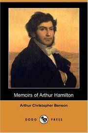 Cover of: Memoirs of Arthur Hamilton (Dodo Press) | Arthur Christopher Benson