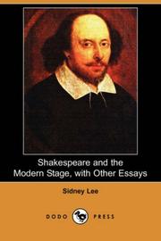 Cover of: Shakespeare and the Modern Stage with Other Essays (Dodo Press) by Sir Sidney Lee