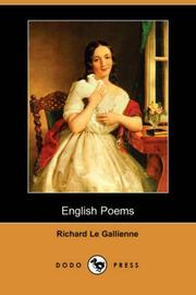 Cover of: English Poems (Dodo Press) by Richard Le Gallienne