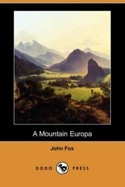 Cover of: A Mountain Europa (Dodo Press) by John Fox Jr.