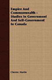 Cover of: Empire And Commonwealth - Studies In Government And Self-Government In Canada