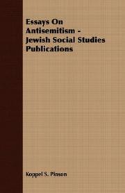 Cover of: Essays On Antisemitism - Jewish Social Studies Publications