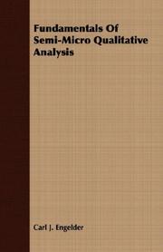 Cover of: Fundamentals Of Semi-Micro Qualitative Analysis