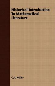 Cover of: Historical Introduction To Mathematical Literature