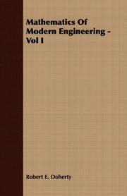 Cover of: Mathematics Of Modern Engineering - Vol I | Robert E. Doherty