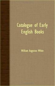 Cover of: Catalogue Of Early English Books