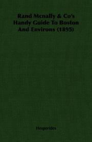 Cover of: Rand Mcnally & Co's Handy Guide To Boston And Environs (1895)