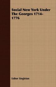 Cover of: Social New York Under The Georges 1714-1776