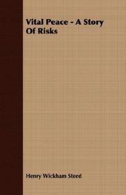 Cover of: Vital Peace - A Story Of Risks