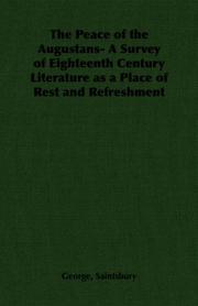 Cover of: The Peace of the Augustans- A Survey of Eighteenth Century Literature as a Place of Rest and Refreshment