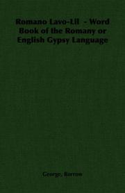 Cover of: Romano Lavo-Lil  - Word Book of the Romany or English Gypsy Language
