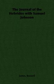 Cover of: The Journal of the Hebrides with Samuel Johnson